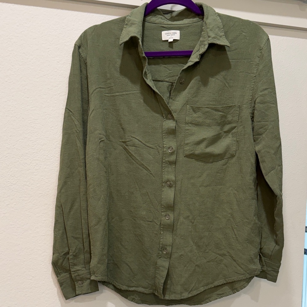 Gentle Fawn Women's Olive Button Down Shirt